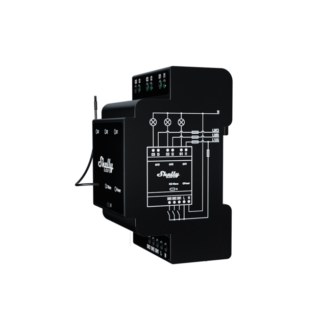 SHELLY Wave PRO 3 Spínací modul na DIN lištu SHELLY Wave PRO 3 Spínací modul na DIN lištu